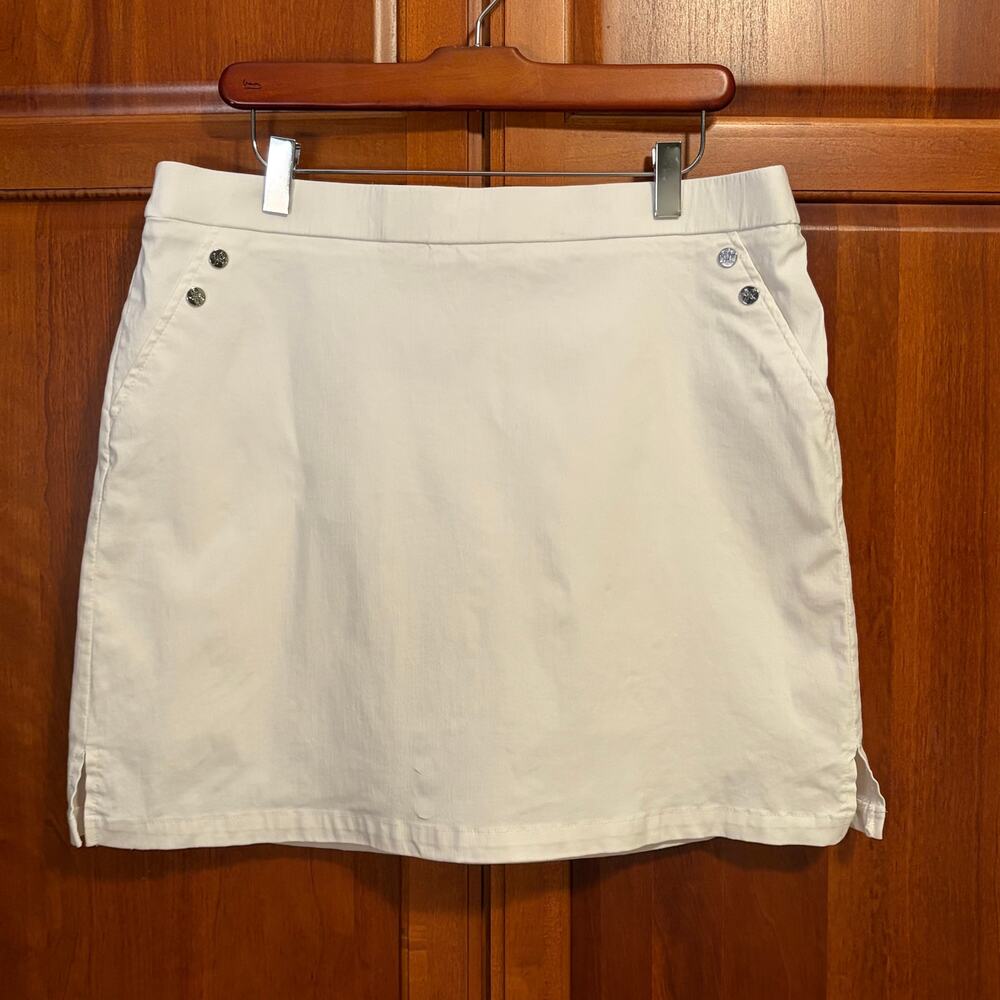 Rafaella Stretch Summer Activewear White Skort Womens Large